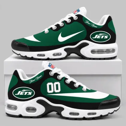 New York Jets | NFL Custom Name Number Air Cushion Sneakers TD