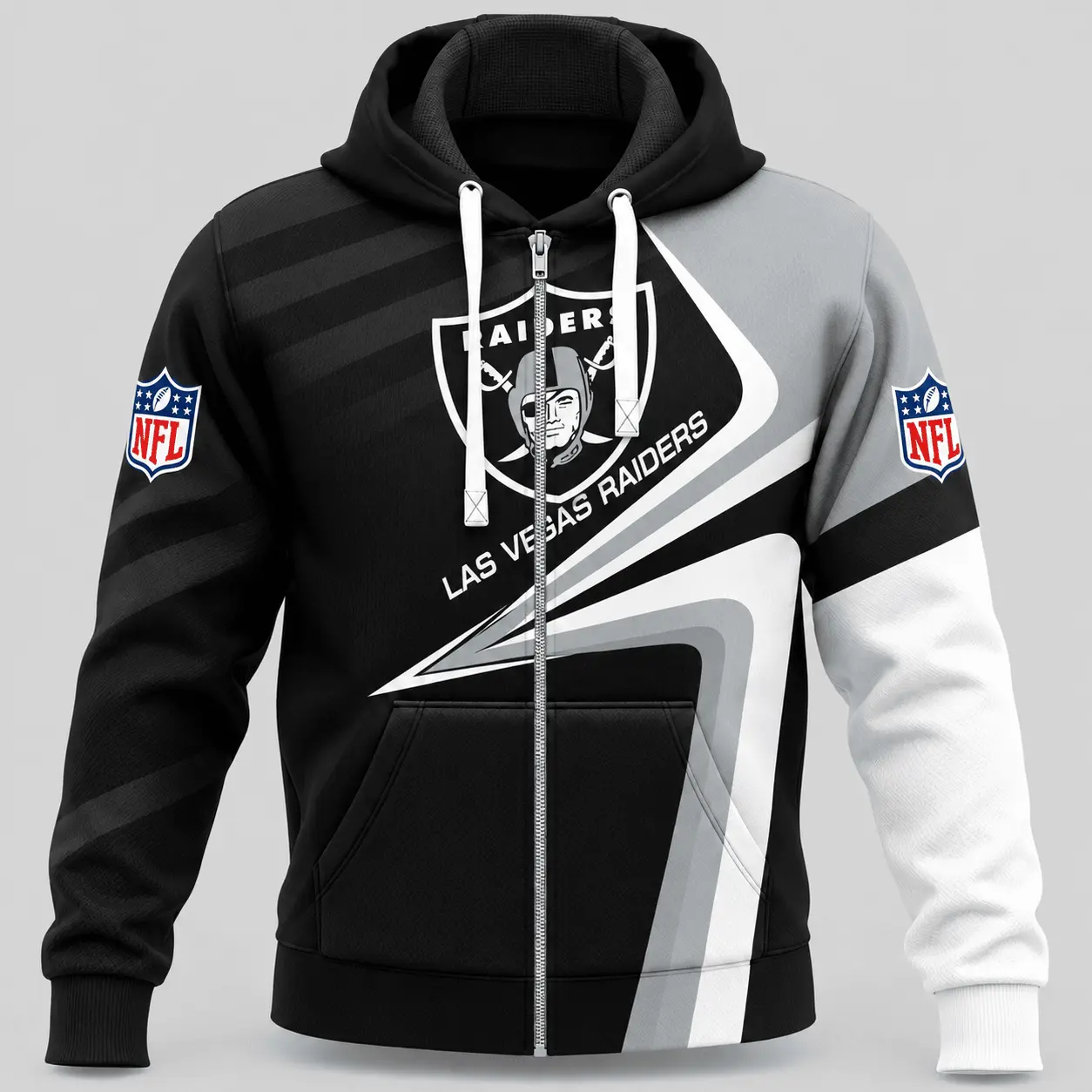 Las Vegas Raiders | NFL Swoosh Wave Zip Hoodie TD