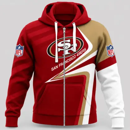San Francisco 49ers | NFL Swoosh Wave Zip Hoodie TD