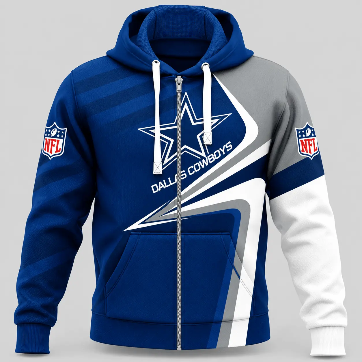 Dallas Cowboys | NFL Swoosh Wave Zip Hoodie TD