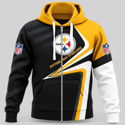 Pittsburgh Steelers | NFL Swoosh Wave Zip Hoodie TD