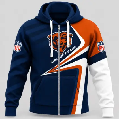 Chicago Bears | NFL Swoosh Wave Zip Hoodie TD