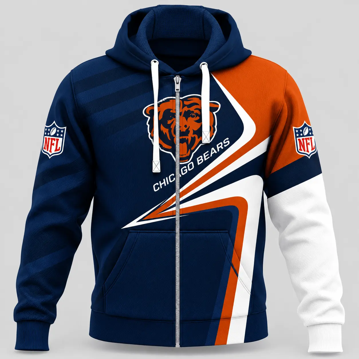 Chicago Bears | NFL Swoosh Wave Zip Hoodie TD