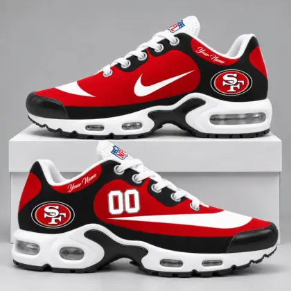 San Francisco 49ers | NFL Custom Name Number Air Cushion Sneakers TD