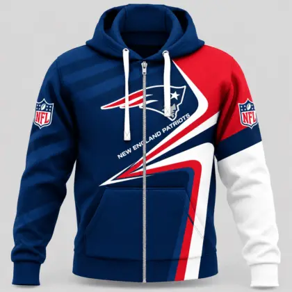 New England Patriots | NFL Swoosh Wave Zip Hoodie TD