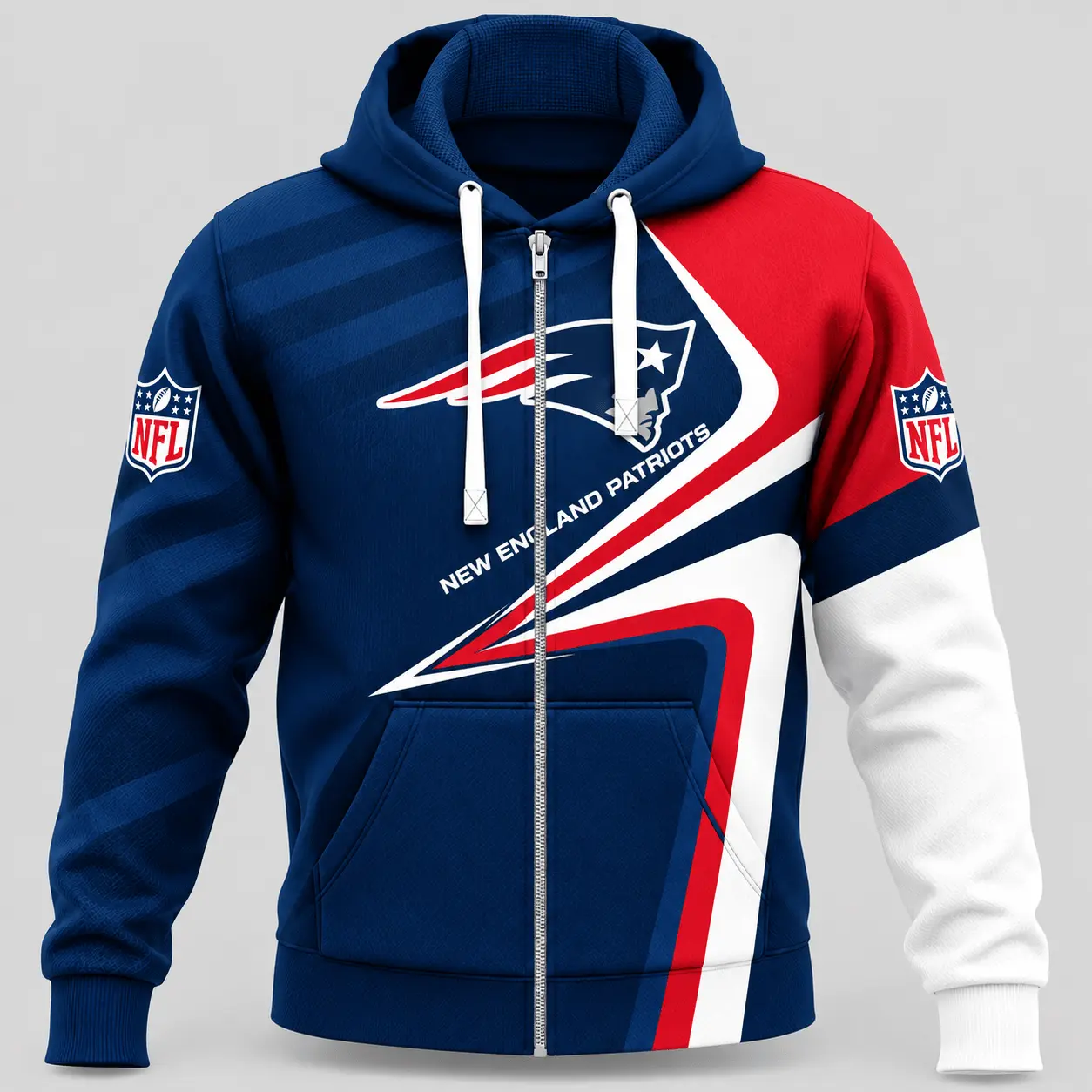 New England Patriots | NFL Swoosh Wave Zip Hoodie TD