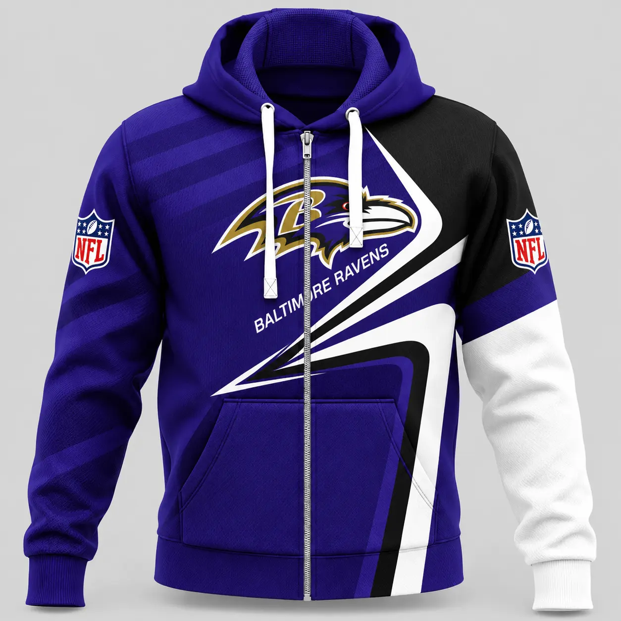 Baltimore Ravens | NFL Swoosh Wave Zip Hoodie TD