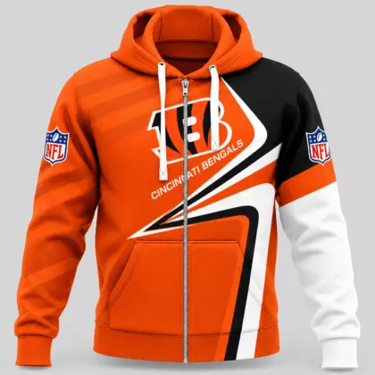 Cincinnati Bengals | NFL Swoosh Wave Zip Hoodie TD