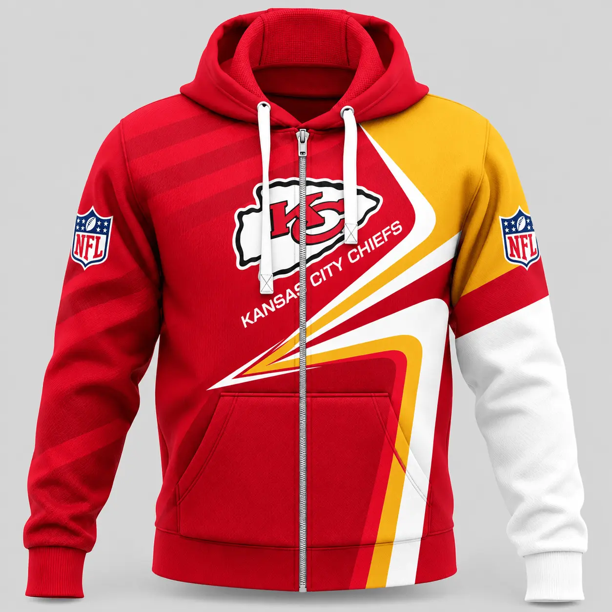 Kansas City Chiefs | NFL Swoosh Wave Zip Hoodie TD
