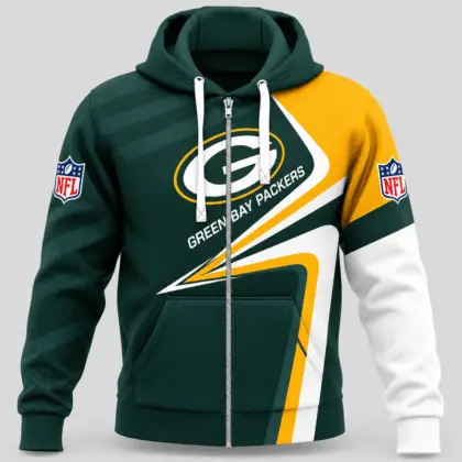 Green Bay Packers | NFL Swoosh Wave Zip Hoodie TD