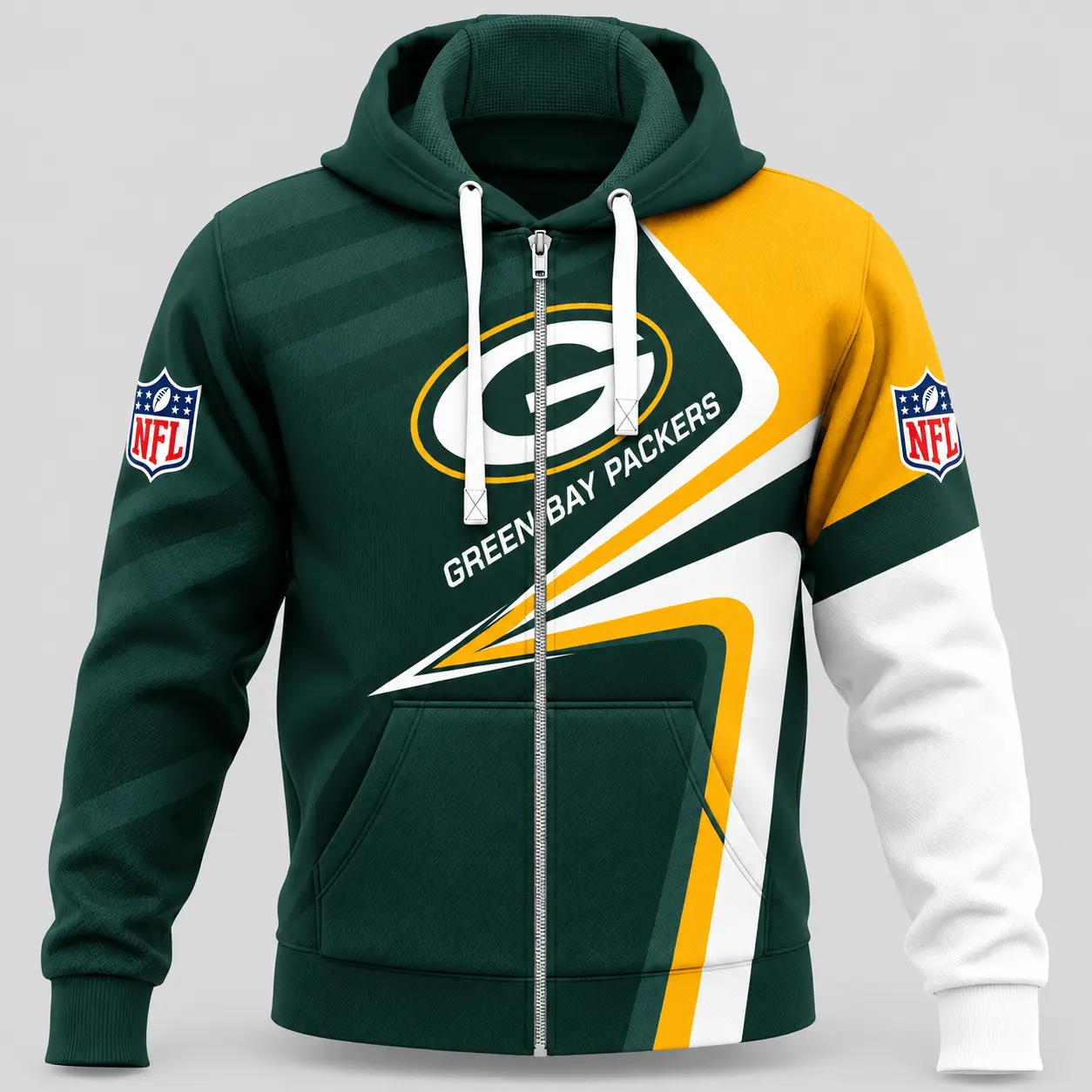 Green Bay Packers | NFL Swoosh Wave Zip Hoodie TD