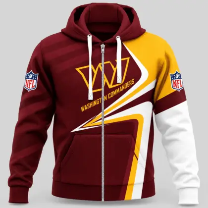 Washington Commanders | NFL Swoosh Wave Zip Hoodie TD
