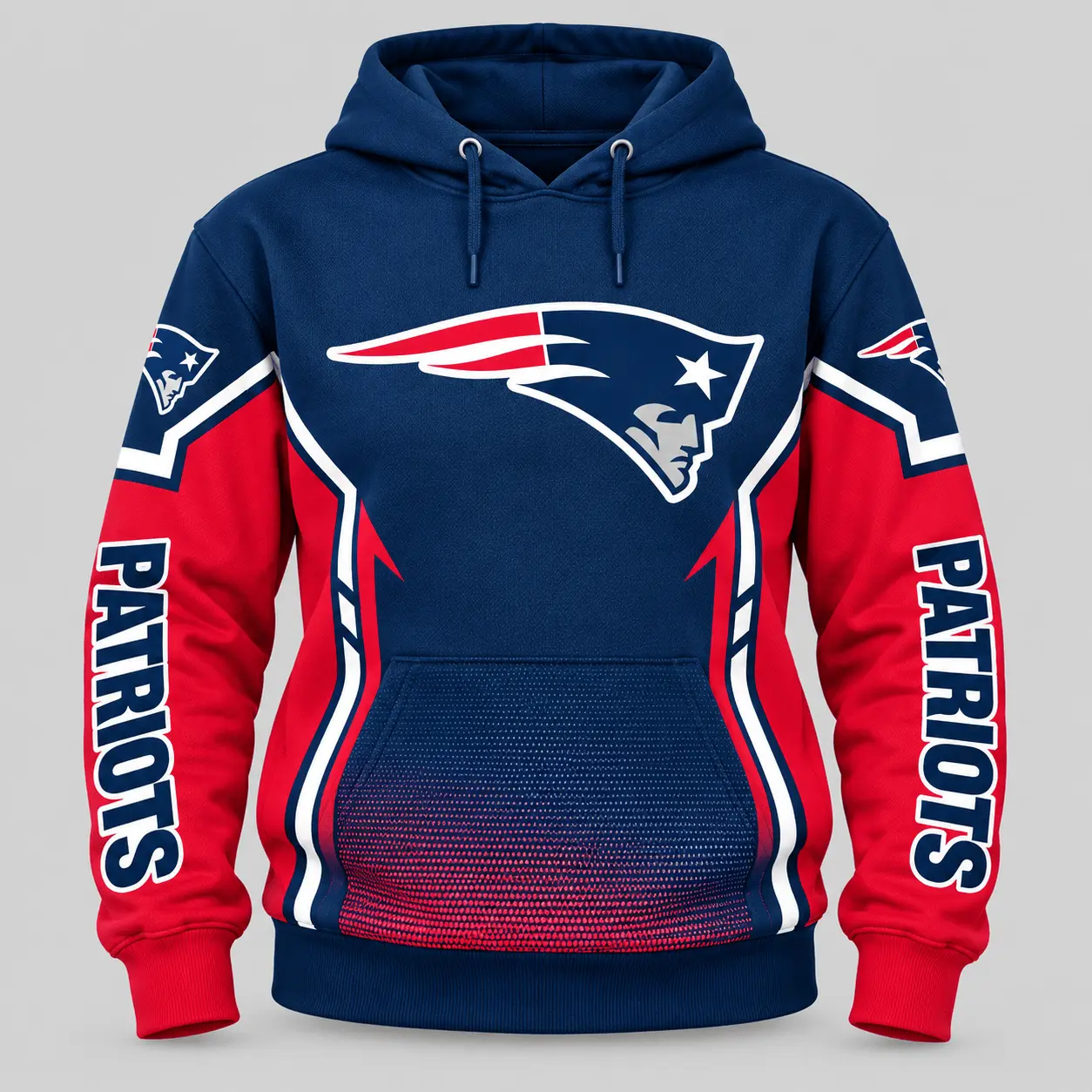New England Patriots | NFL Gradient Sleeve Hoodie Jogger Set TD - Image 2