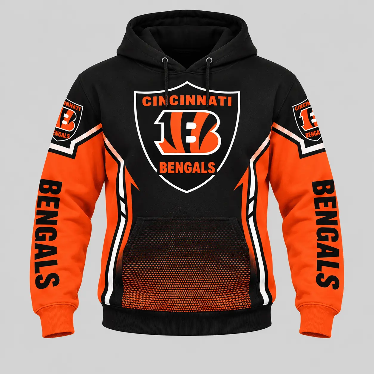 Cincinnati Bengals | NFL Gradient Sleeve Hoodie Jogger Set TD - Image 2