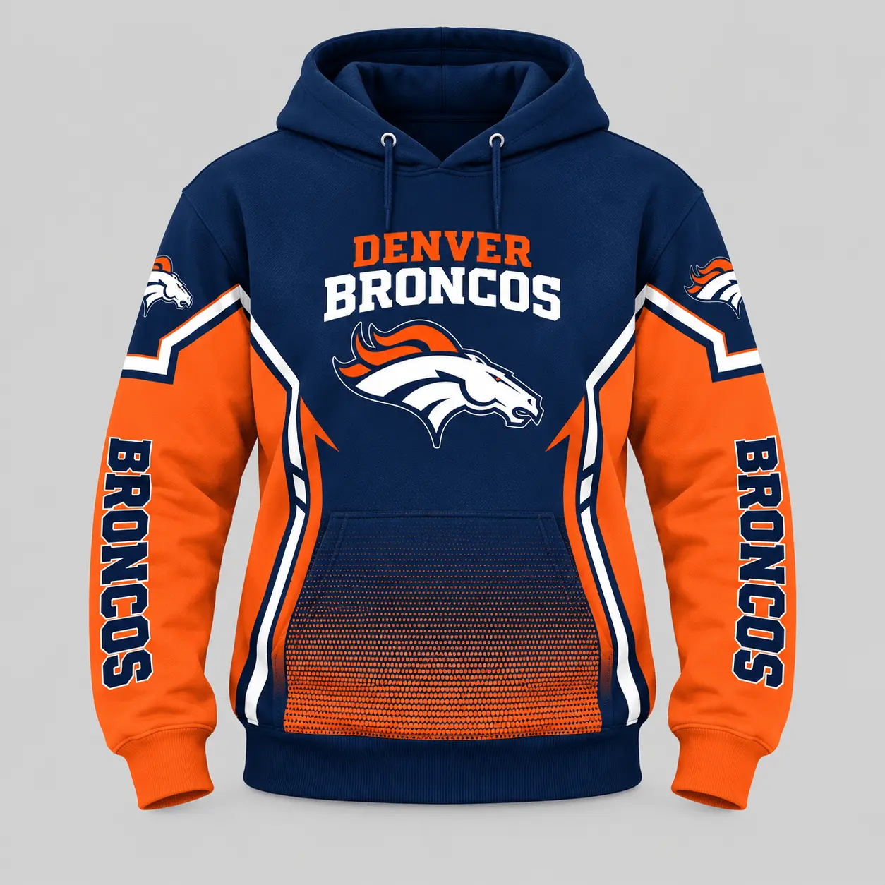 Denver Broncos | NFL Gradient Sleeve Hoodie Jogger Set TD - Image 2