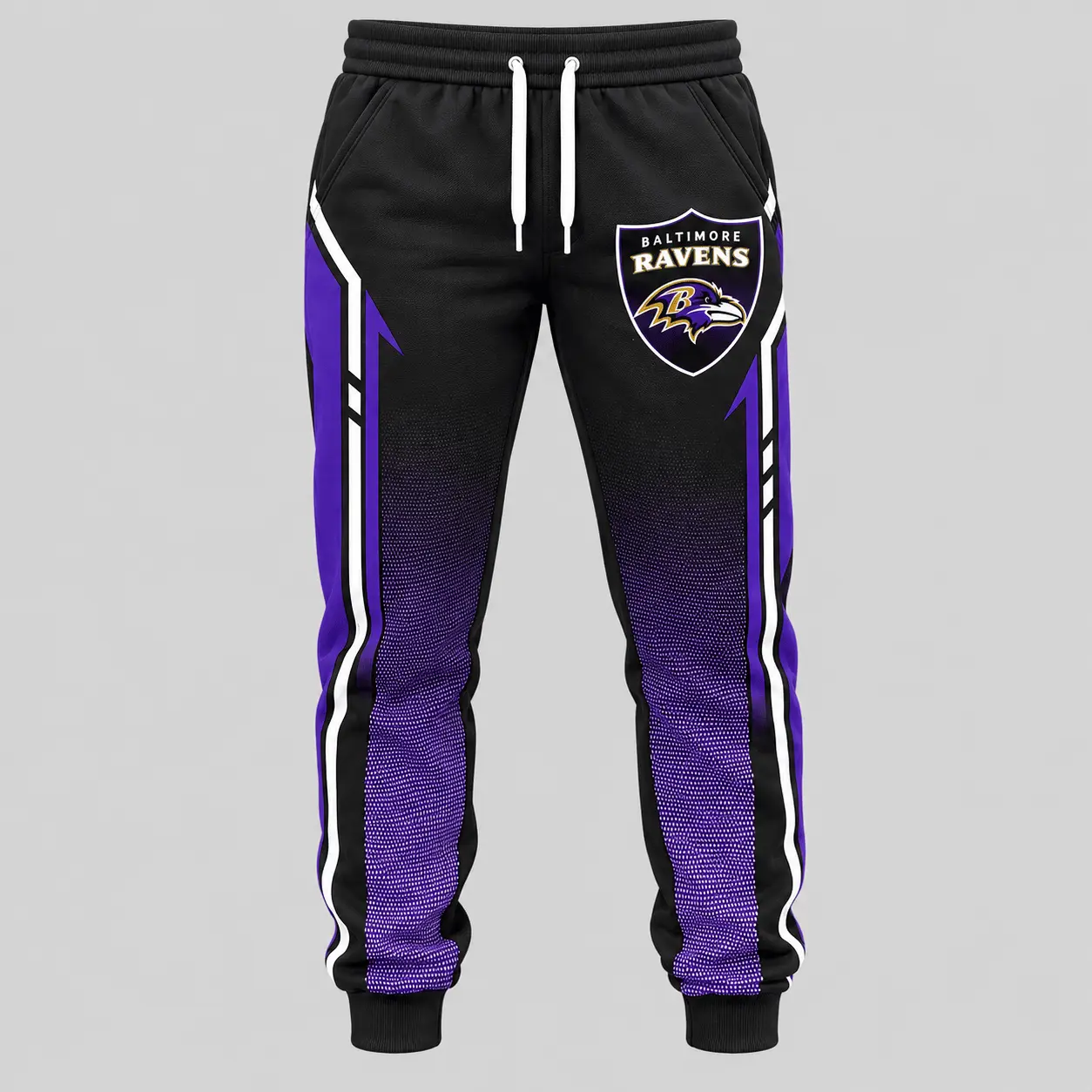 Baltimore Ravens | NFL Gradient Sleeve Hoodie Jogger Set TD - Image 3