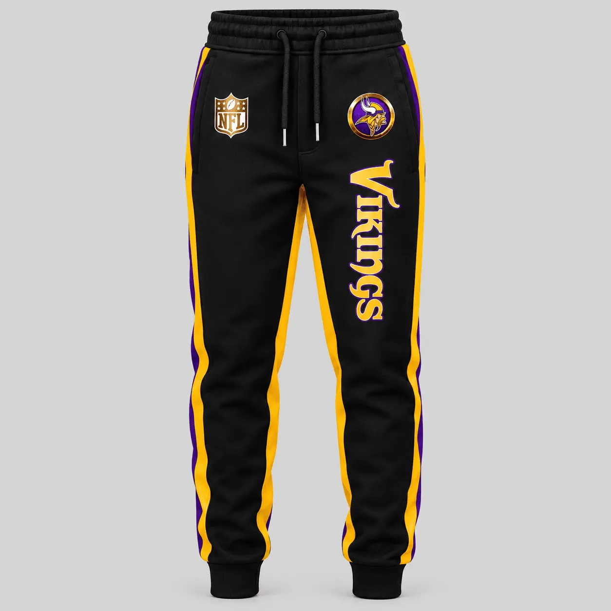 Minnesota Vikings | NFL Gold Emblem Hoodie Jogger Set TD - Image 3