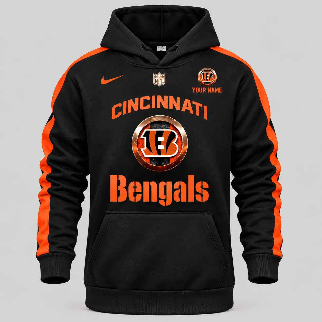 Cincinnati Bengals | NFL Gold Emblem Hoodie Jogger Set TD - Image 2