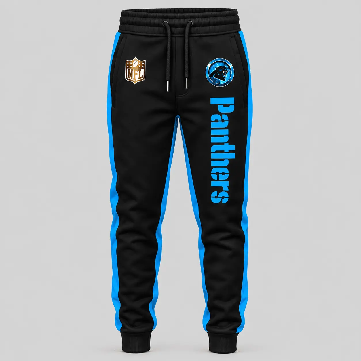 Carolina Panthers | NFL Gold Emblem Hoodie Jogger Set TD - Image 3
