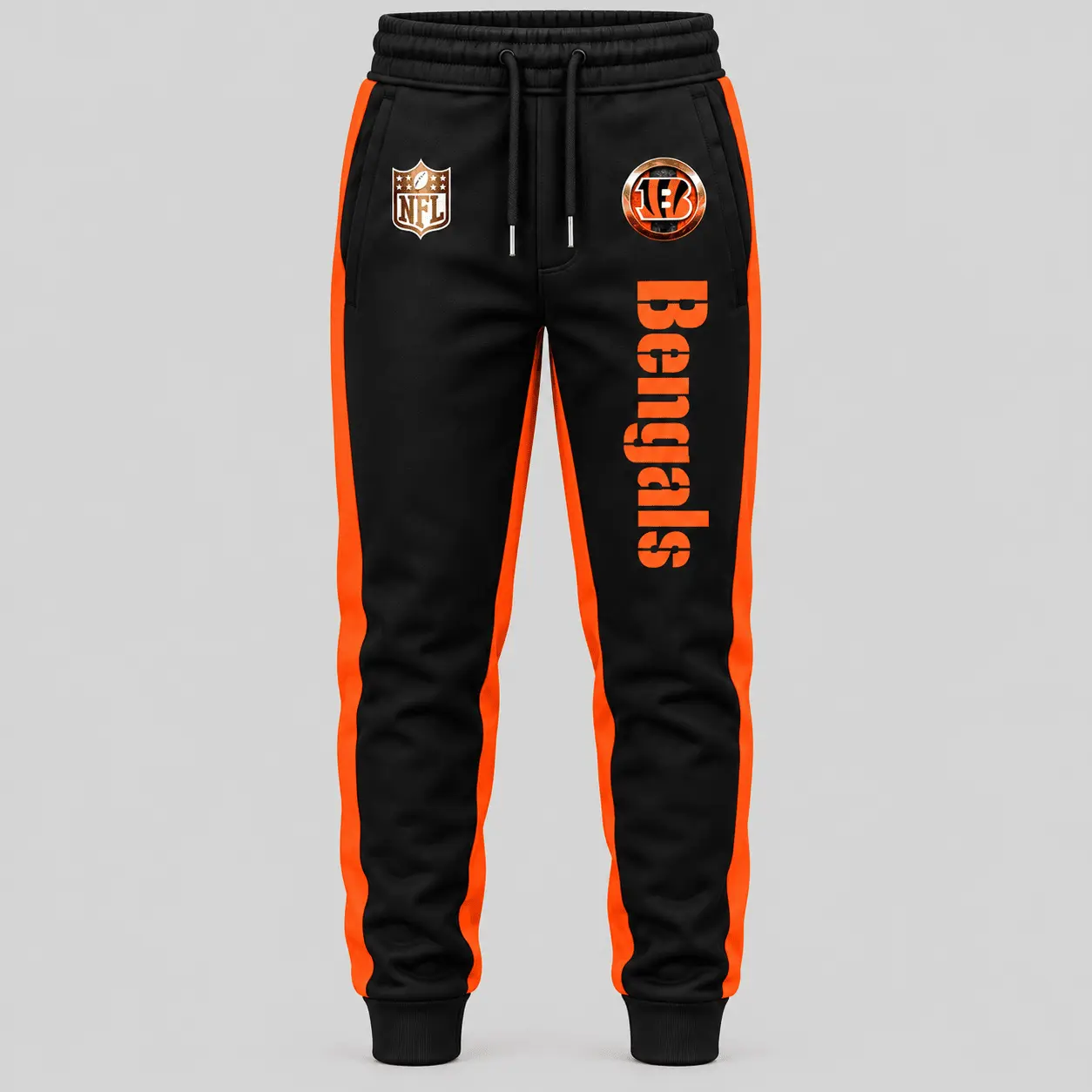 Cincinnati Bengals | NFL Gold Emblem Hoodie Jogger Set TD - Image 3
