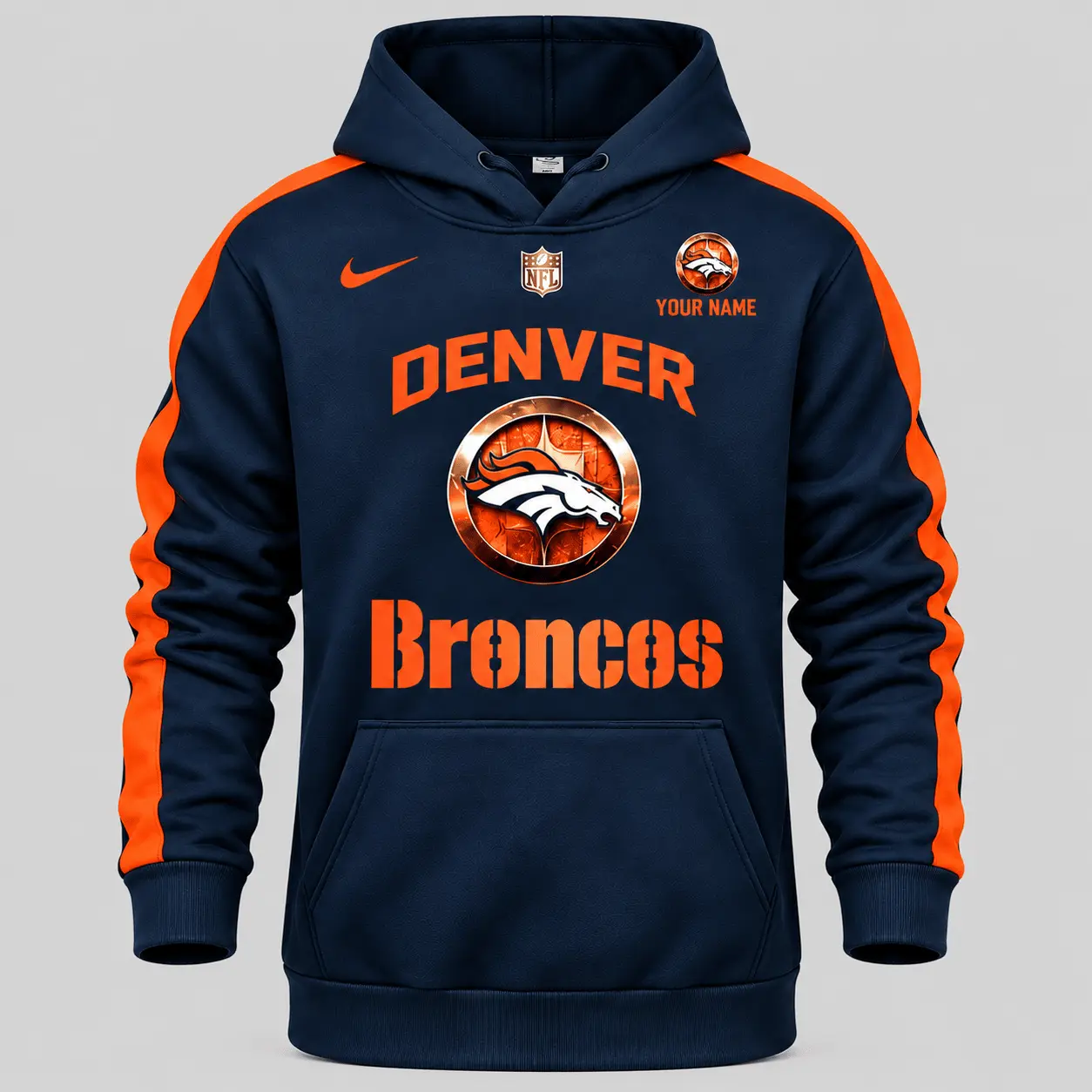 Denver Broncos | NFL Gold Emblem Hoodie Jogger Set TD - Image 2