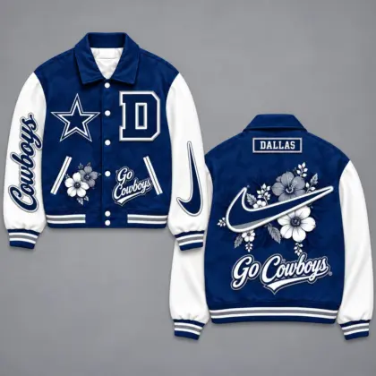 Dallas Cowboys | Premium NFL Floral Varsity Jacket NY