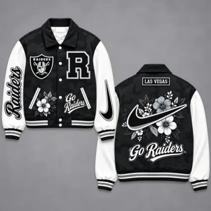 Las Vegas Raiders | Premium NFL Floral Varsity Jacket NY