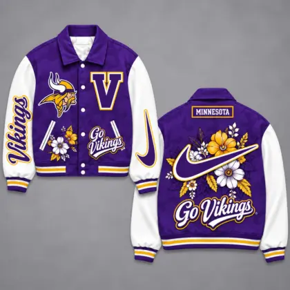 Minnesota Vikings | Premium NFL Floral Varsity Jacket NY