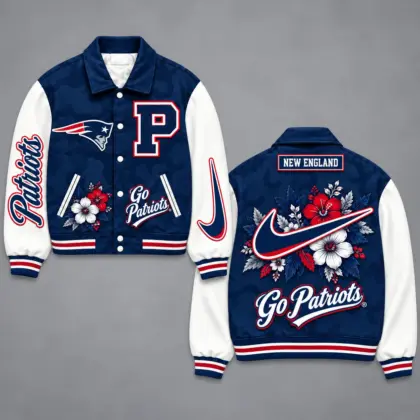 New England Patriots | Premium NFL Floral Varsity Jacket NY