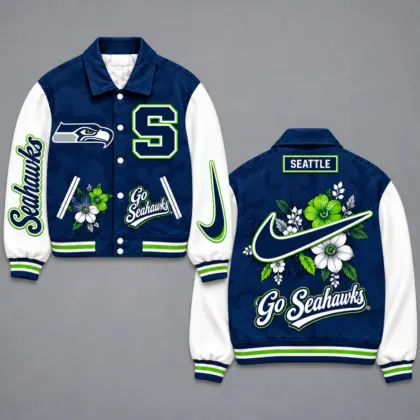 Seattle Seahawks | Premium NFL Floral Varsity Jacket NY