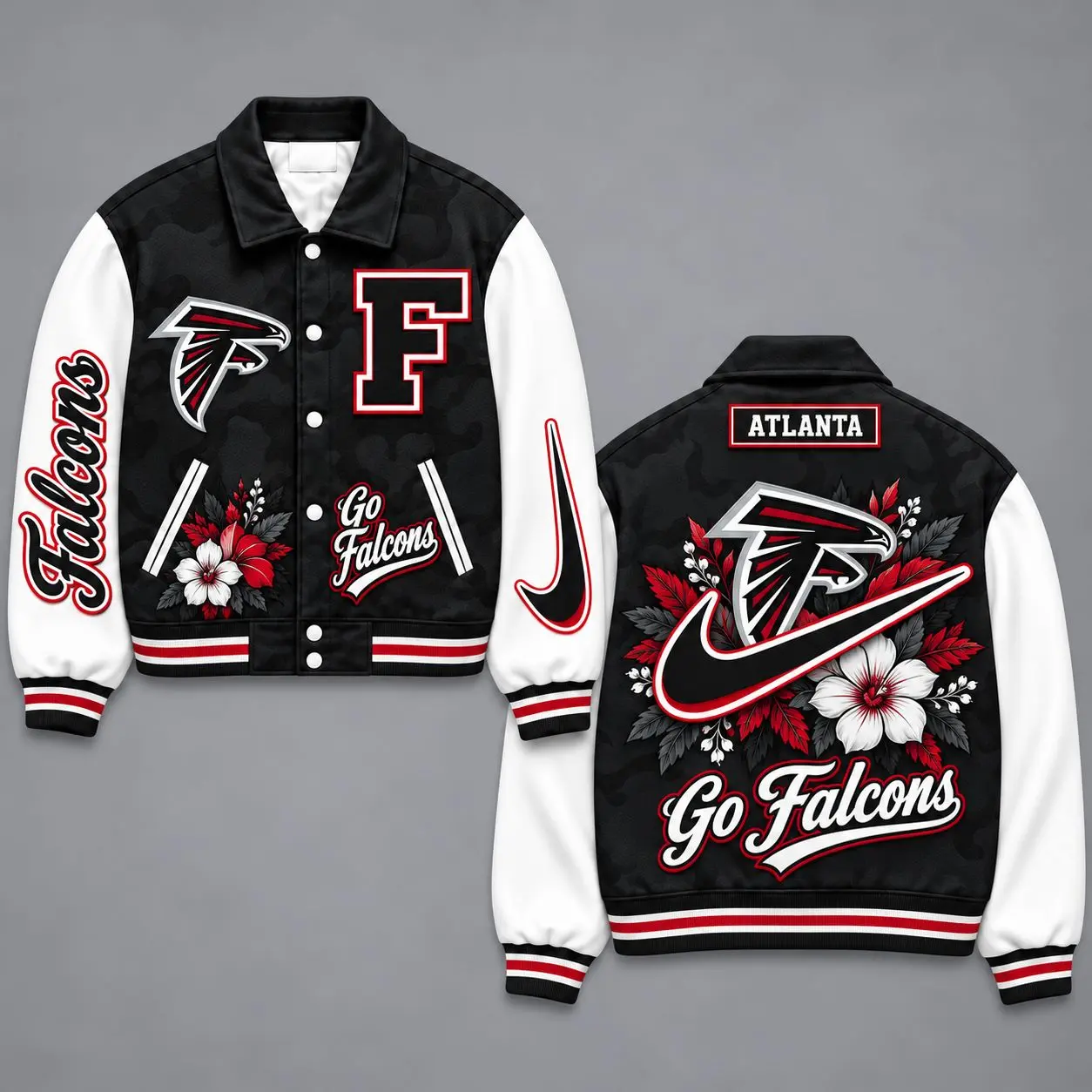 Atlanta Falcons | Premium NFL Floral Varsity Jacket NY