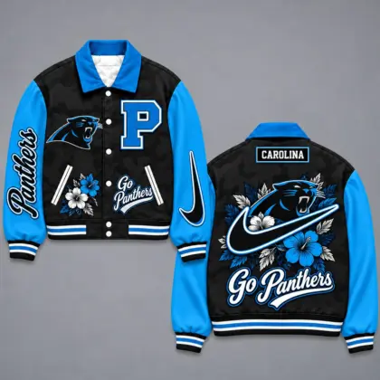 Carolina Panthers | Premium NFL Floral Varsity Jacket NY