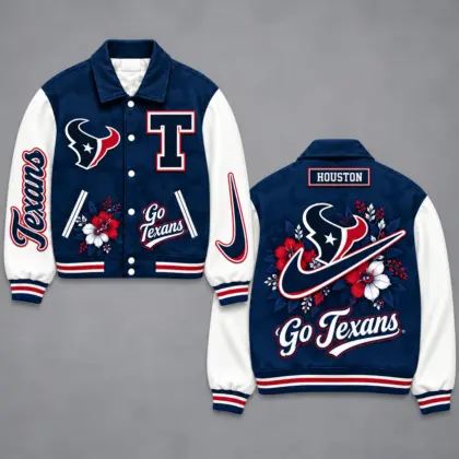 Houston Texans | Premium NFL Floral Varsity Jacket NY
