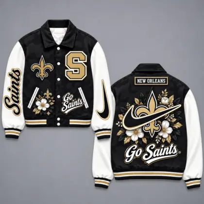 New Orleans Saints | Premium NFL Floral Varsity Jacket NY