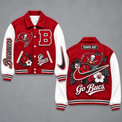 Tampa Bay Buccaneers | Premium NFL Floral Varsity Jacket NY