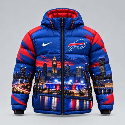 Buffalo Bills | Premium NFL Game Day Ready Hooded Puffer Jacket NY