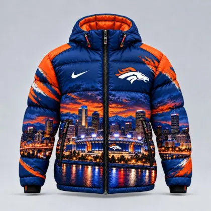 Denver Broncos | Premium NFL Game Day Ready Hooded Puffer Jacket NY
