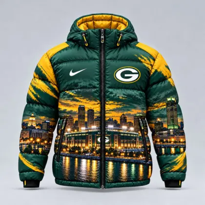 Green Bay Packers | Premium NFL Game Day Ready Hooded Puffer Jacket NY