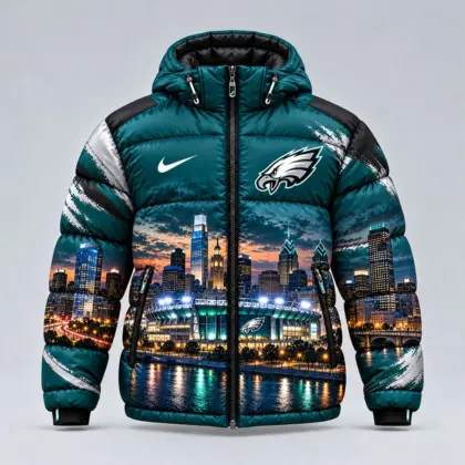 Philadelphia Eagles | Premium NFL Game Day Ready Hooded Puffer Jacket NY