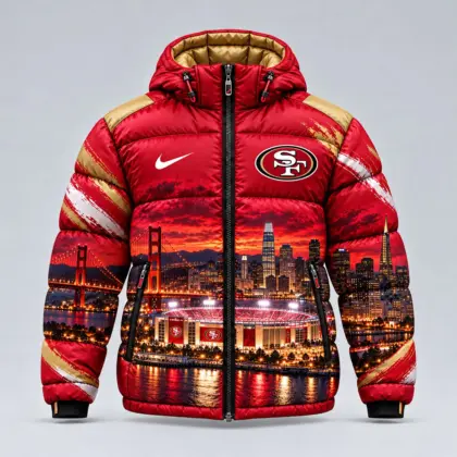 San Francisco 49ers | Premium NFL Game Day Ready Hooded Puffer Jacket NY