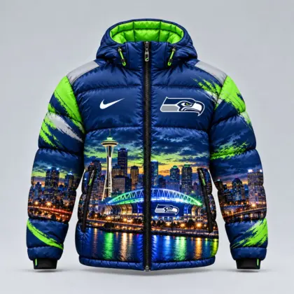Seattle Seahawks | Premium NFL Game Day Ready Hooded Puffer Jacket NY