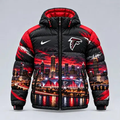 Atlanta Falcons | Premium NFL Game Day Ready Hooded Puffer Jacket NY