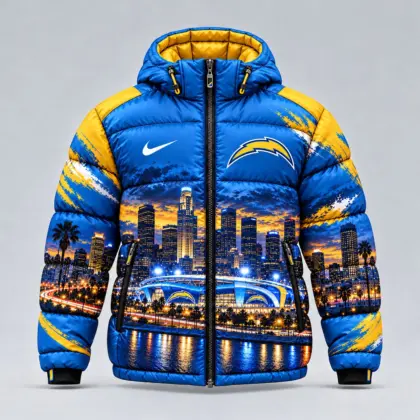 Los Angeles Chargers | Premium NFL Game Day Ready Hooded Puffer Jacket NY