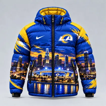 Los Angeles Rams | Premium NFL Game Day Ready Hooded Puffer Jacket NY
