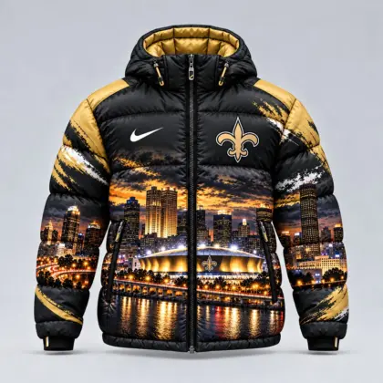 New Orleans Saints | Premium NFL Game Day Ready Hooded Puffer Jacket NY