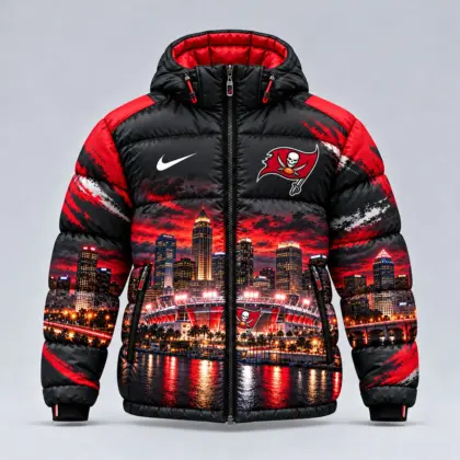 Tampa Bay Buccaneers | Premium NFL Game Day Ready Hooded Puffer Jacket NY