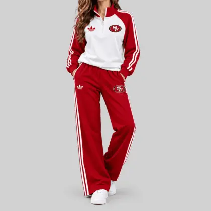 San Francisco 49ers | NFL Raglan Quarter Zip Wide Leg Set TD