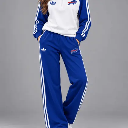 Buffalo Bills | NFL Raglan Quarter Zip Wide Leg Set TD
