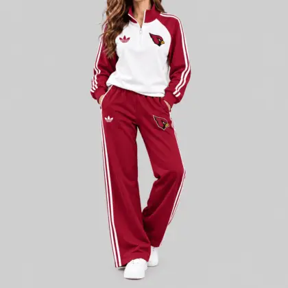 Arizona Cardinals | NFL Raglan Quarter Zip Wide Leg Set TD
