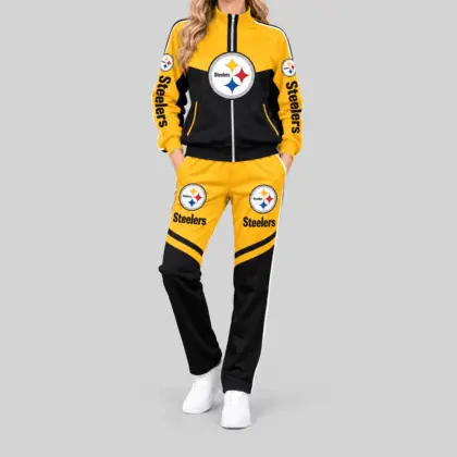 Pittsburgh Steelers | NFL Color Block Track Jacket Jogger Set TD